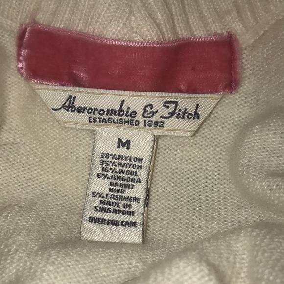 Knit Angora cashmere wool V back V neck sweater - Picture 14 of 15